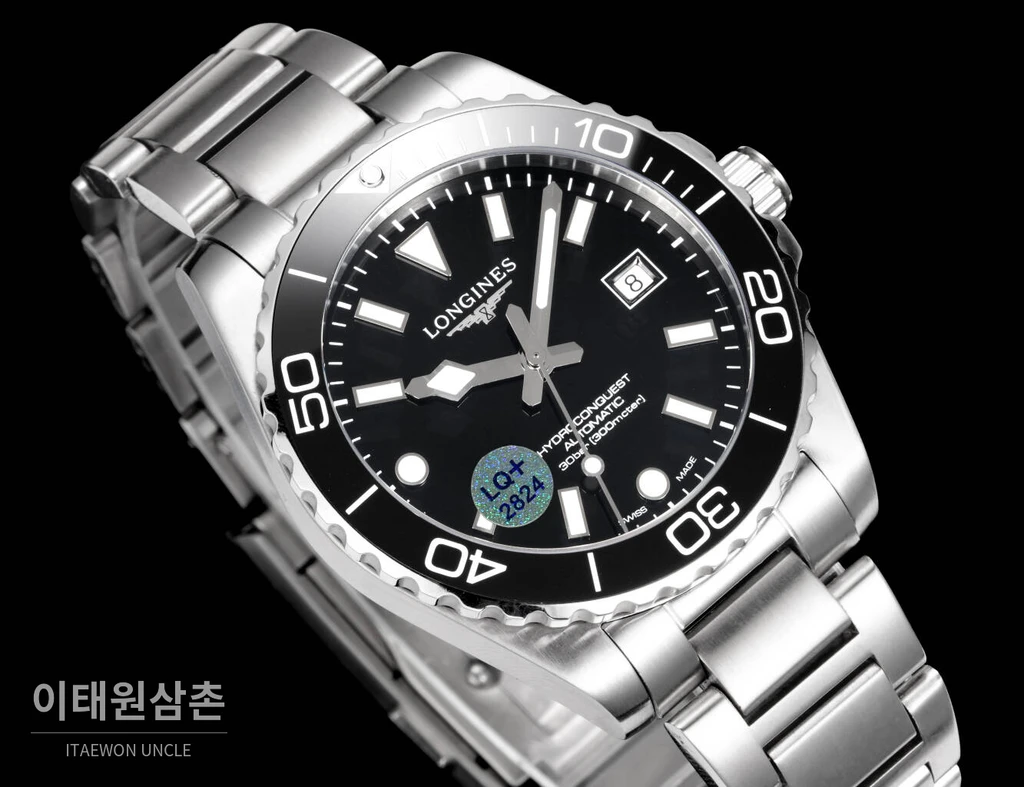론진 3세대 하이드로콘퀘스트 세라믹 블랙다이얼 오토매틱 42mm