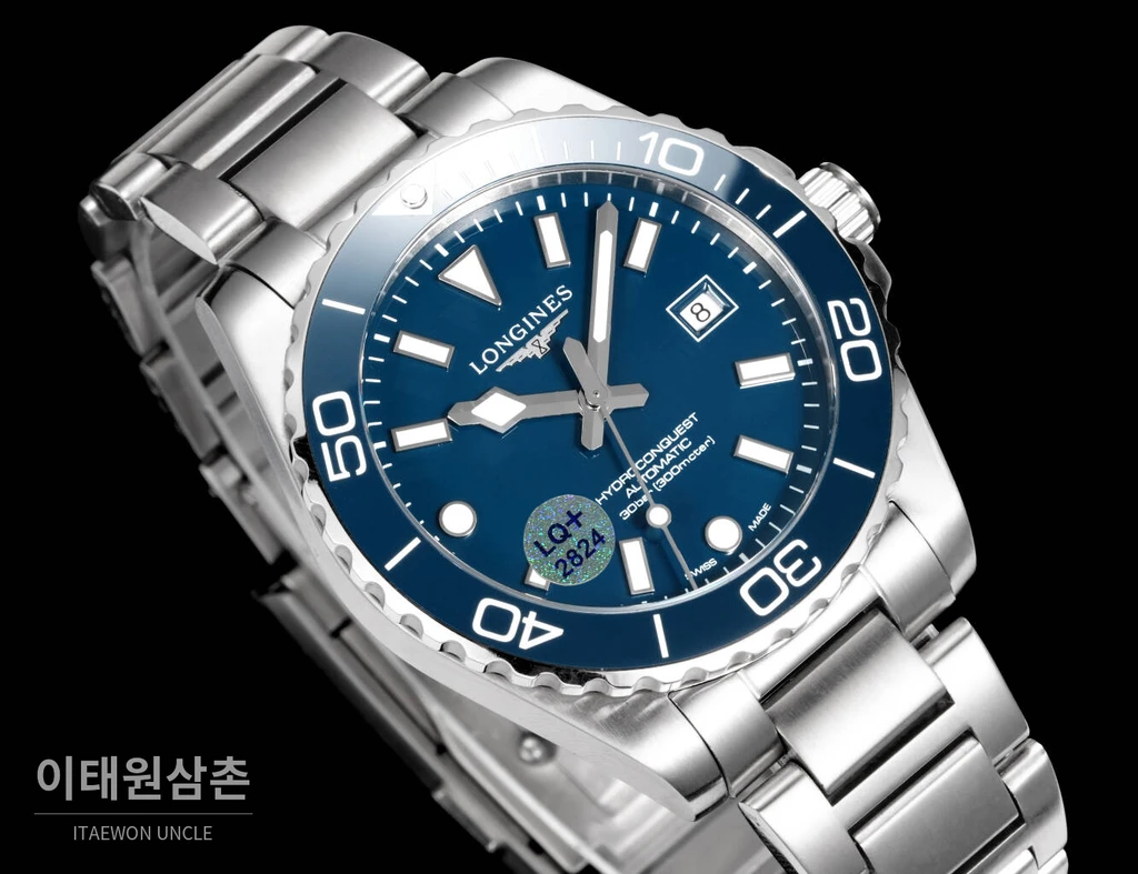 론진 3세대 하이드로콘퀘스트 세라믹 블루다이얼 오토매틱 42mm