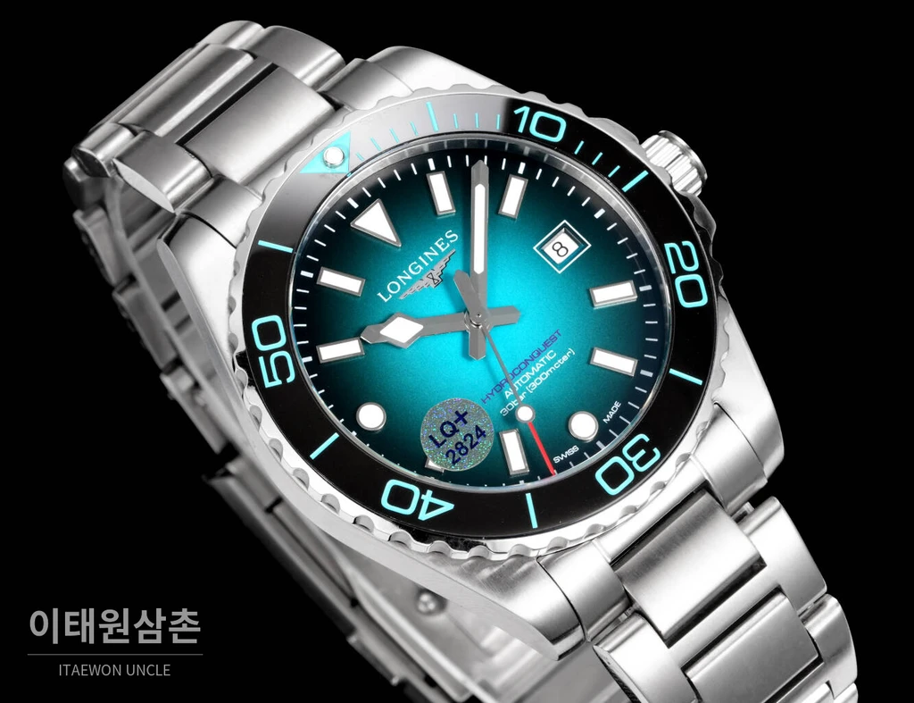 론진 3세대 하이드로콘퀘스트 세라믹 코발트다이얼 오토매틱 42mm