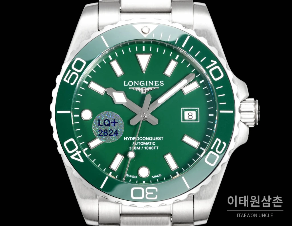 론진 3세대 하이드로콘퀘스트 세라믹 그린다이얼 오토매틱 42mm