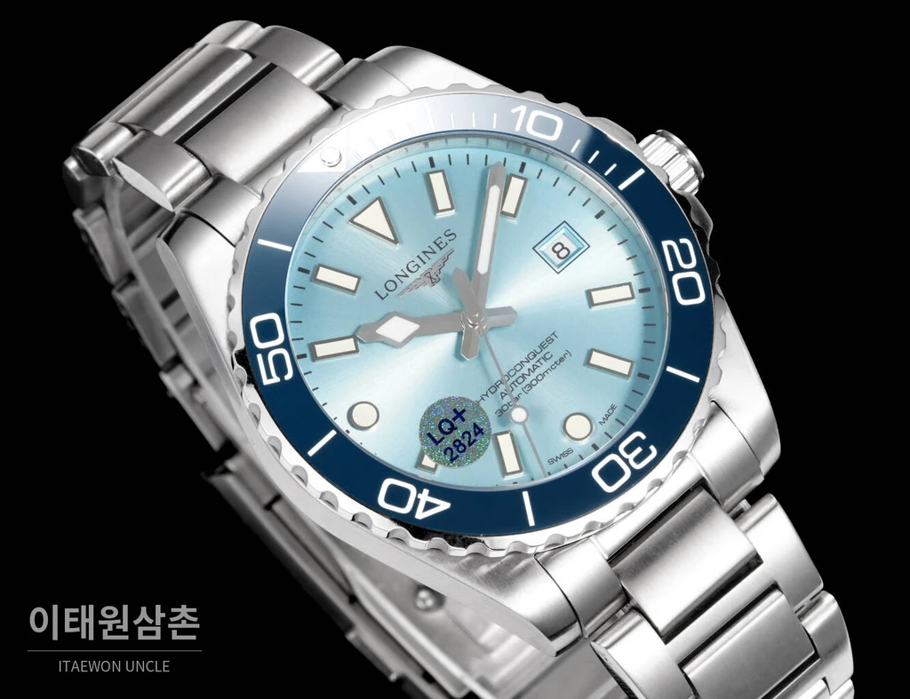 론진 3세대 하이드로콘퀘스트 세라믹 스카이블루다이얼 오토매틱 42mm