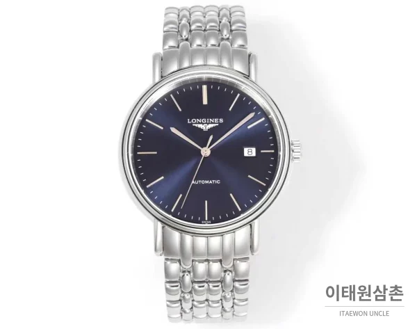 로진 클래식 스틸 화이트다이얼 심플 오토매틱 40mm (2) 론진 클래식 스틸 화이트다이얼 심플 오토매틱 40mm 스틸 브레이슬릿 (2)