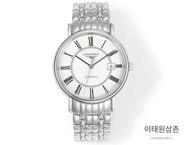 로진 클래식 스틸 화이트다이얼 심플 오토매틱 40mm (3) 론진 클래식 스틸 화이트다이얼 심플 오토매틱 40mm 스틸 브레이슬릿 (3)