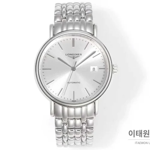 로진 클래식 스틸 화이트다이얼 심플 오토매틱 40mm (4) 론진 클래식 스틸 화이트다이얼 심플 오토매틱 40mm 스틸 브레이슬릿 (4)