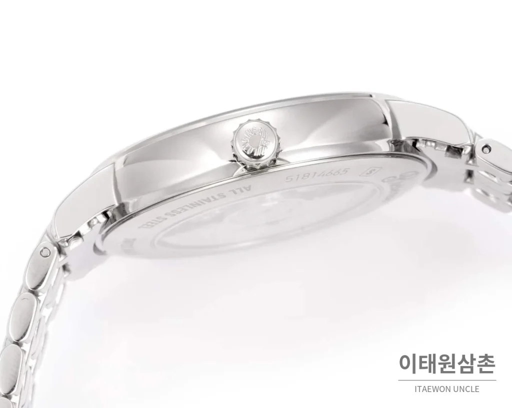 론진 클래식 스틸 화이트다이얼 심플 오토매틱 40mm 스틸 브레이슬릿