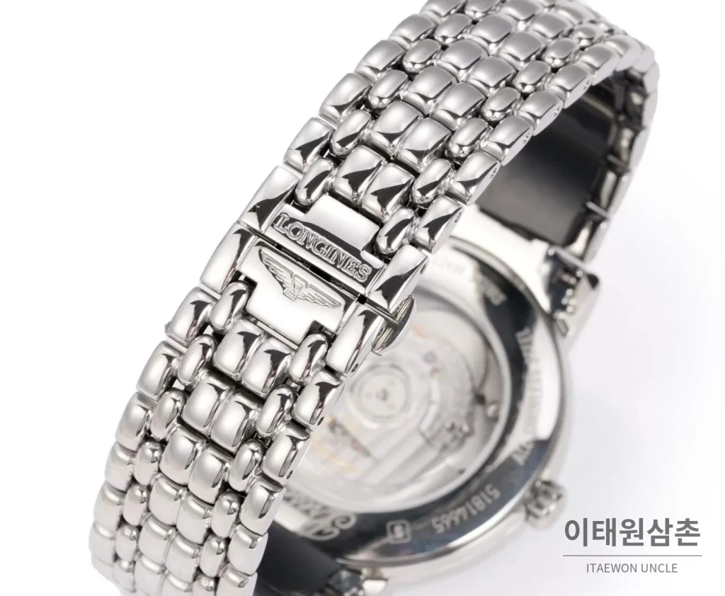 론진 클래식 스틸 화이트다이얼 심플 오토매틱 40mm 스틸 브레이슬릿 (3)