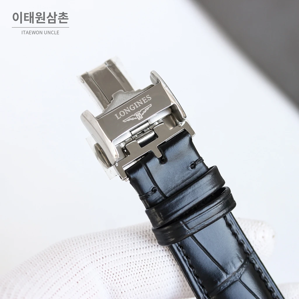 론진 콘퀘스트 블루다이얼 크로노그래프 스틸밴드 오토매틱 42mm