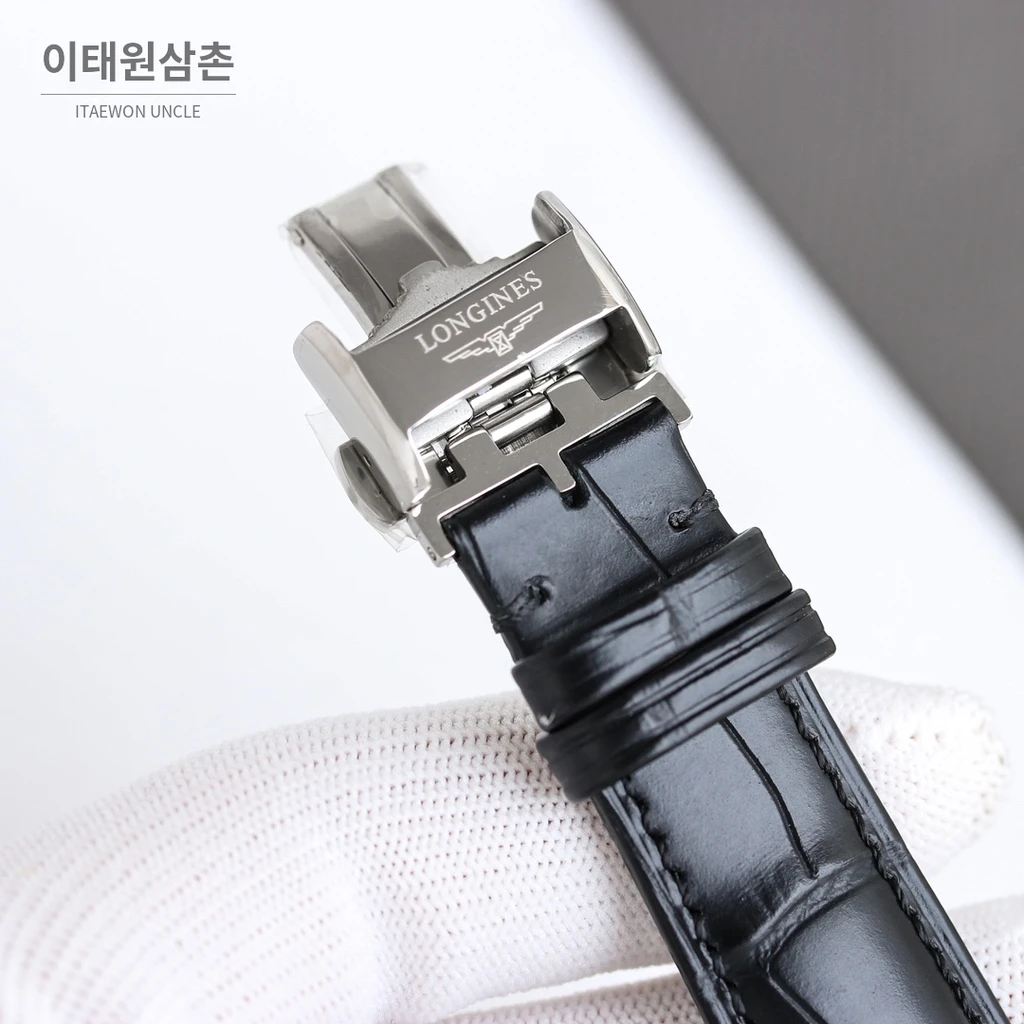 론진 콘퀘스트 그린다이얼 크로노그래프 가죽밴드 오토매틱 42mm