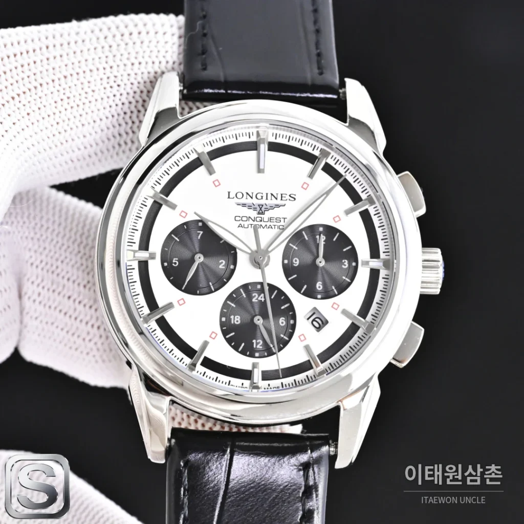 론진 콘퀘스트 헤리티지 식스핸즈 스틸 오토매틱 42mm