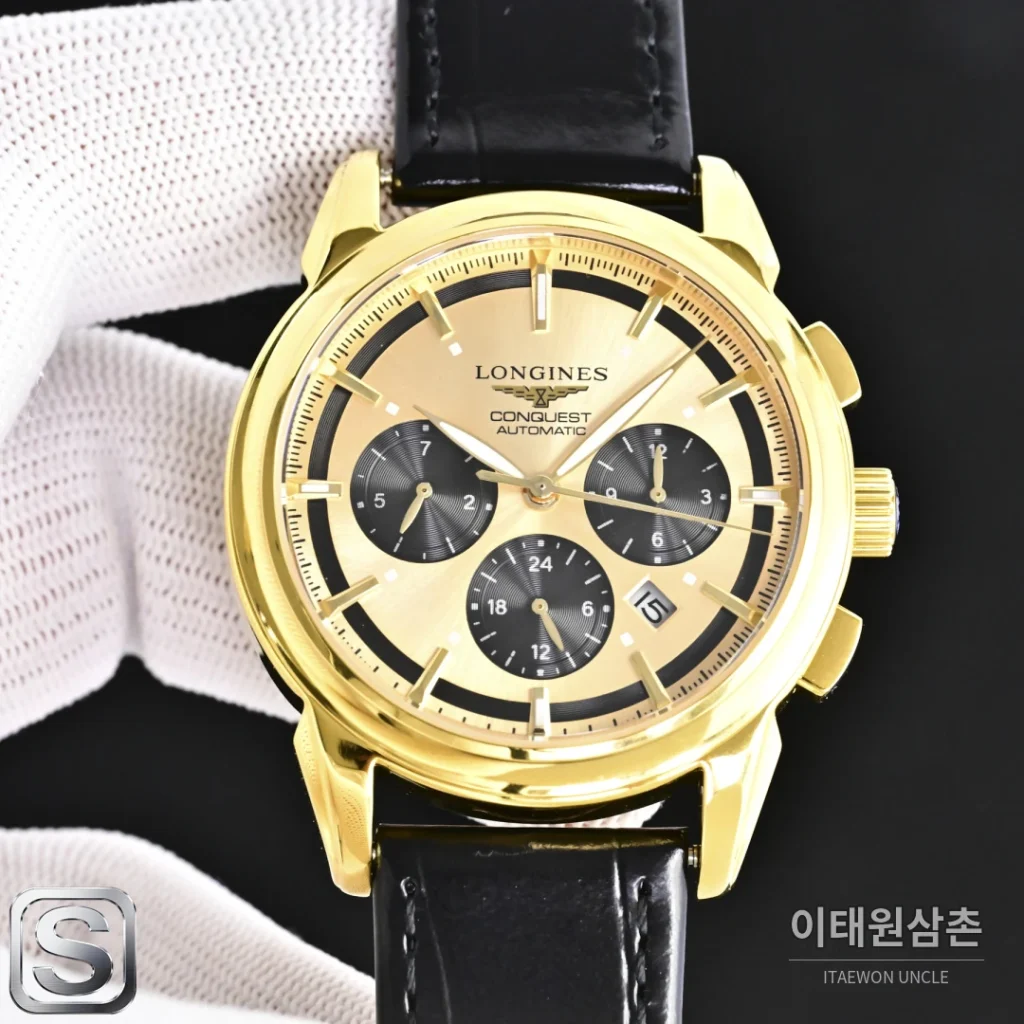 론진 콘퀘스트 헤리티지 식스핸즈 스틸 오토매틱 42mm