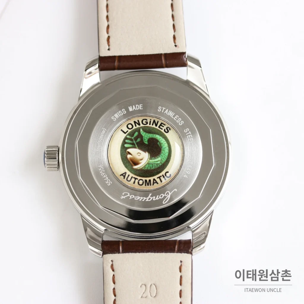 론진 콘퀘스트 헤리티지 스틸 쓰리핸즈 오토매틱 40mm 브라운 다이얼 스틸 브레이슬릿