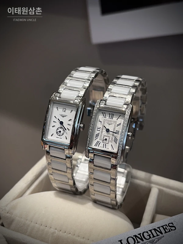 론진 돌체비타 316 스틸브레이슬릿 스몰세컨즈 여성시계 33mm 화이트 다이얼