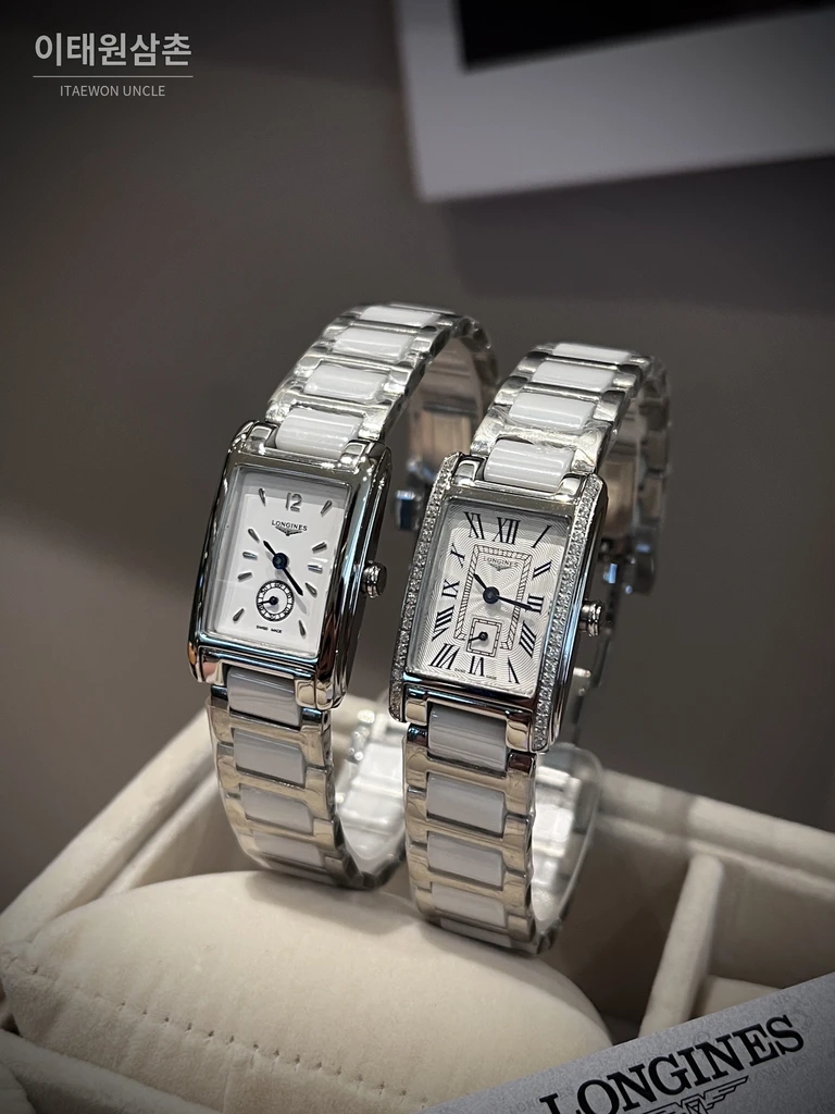 론진 돌체비타 316 스틸브레이슬릿 스몰세컨즈 여성시계 33mm 화이트 다이얼