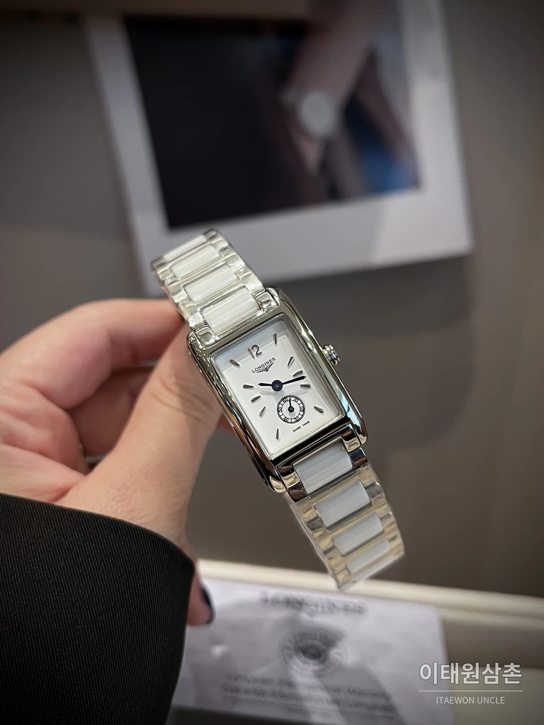 론진 돌체비타 316 스틸브레이슬릿 스몰세컨즈 여성시계 33mm 화이트 다이얼