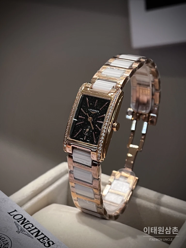 론진 돌체비타 316 스틸브레이슬릿 스몰세컨즈 여성시계 33mm 자개 다이얼