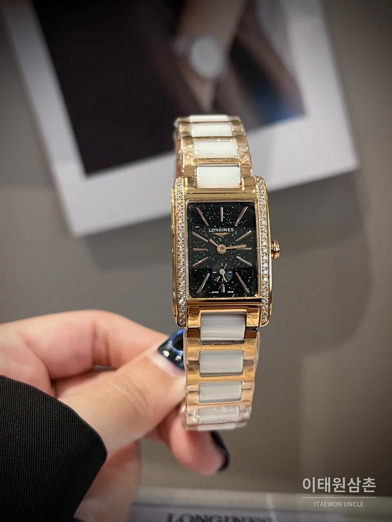 론진 돌체비타 316 스틸브레이슬릿 스몰세컨즈 여성시계 33mm 자개 다이얼