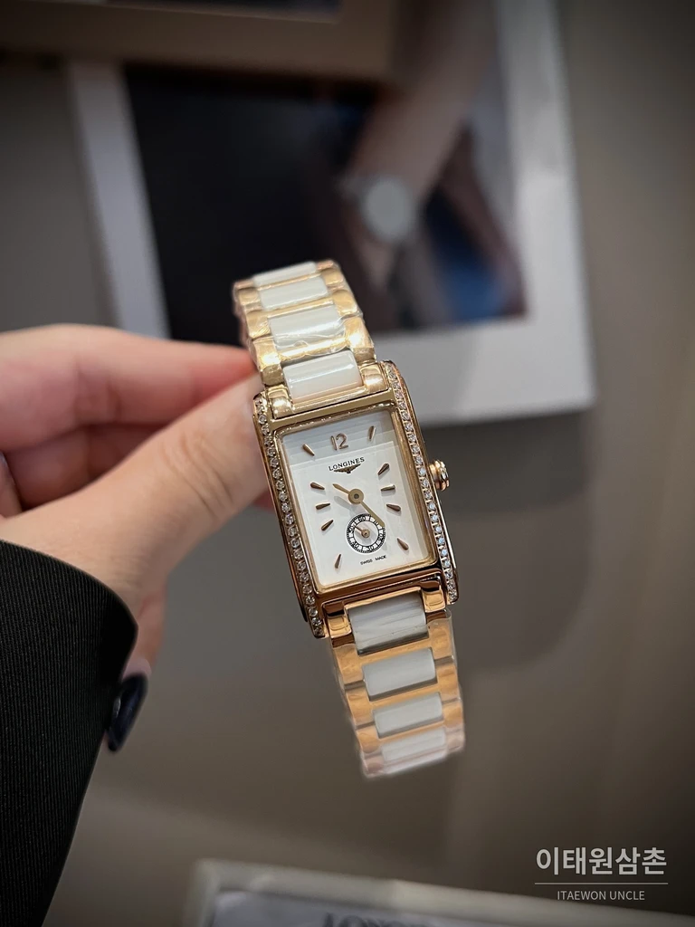 론진 돌체비타 316 스틸브레이슬릿 스몰세컨즈 여성시계 33mm 자개 다이얼