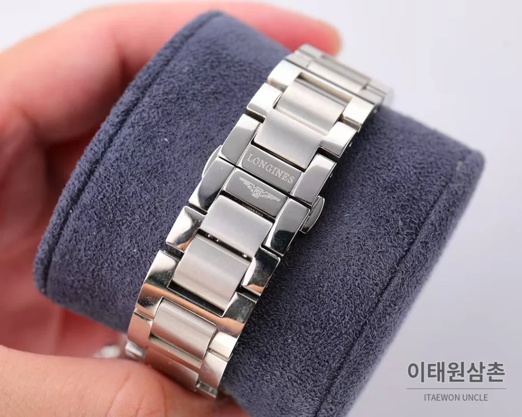론진 헤리티지 스포츠 크로노그래프 스틸 블랙다이얼 오토매틱 42mm