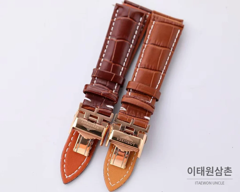 론진 헤리티지 스포츠 크로노그래프 스틸 블랙다이얼 오토매틱 42mm 로즈골드 브레이슬릿
