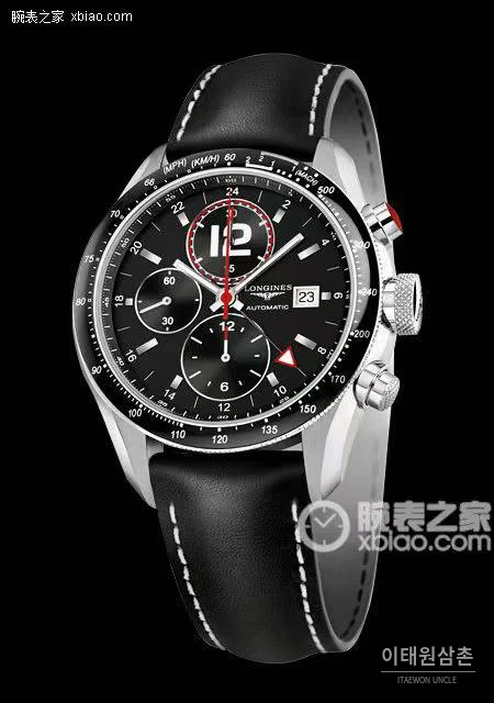 론진 헤리티지 스포츠 크로노그래프 스틸 블랙다이얼 오토매틱 42mm 로즈골드 브레이슬릿