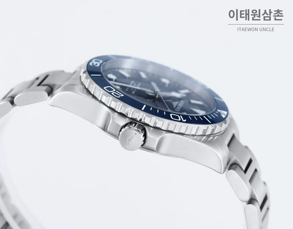 론진 하이드로콘퀘스트 3세대 904L 스틸 세라믹베젤 블루 다이버워치 42mm