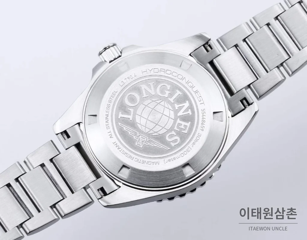 론진 하이드로콘퀘스트 3세대 904L 스틸 세라믹베젤 블루 다이버워치 42mm