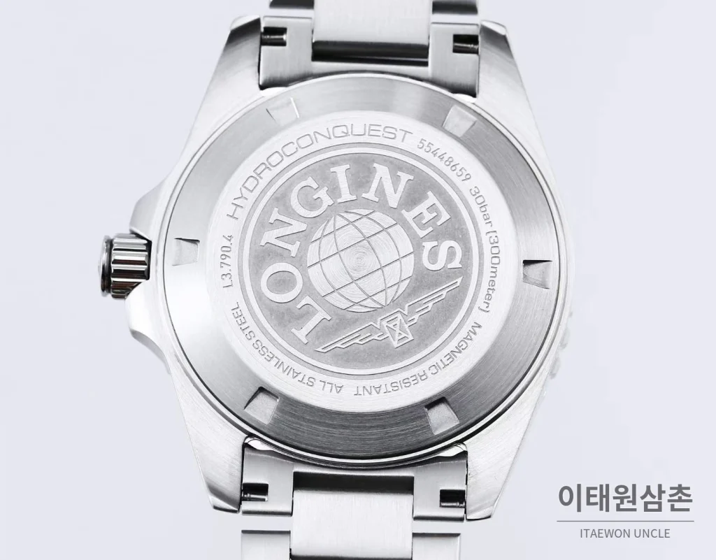 론진 하이드로콘퀘스트 3세대 904L 스틸 세라믹베젤 블랙 다이버워치 42mm