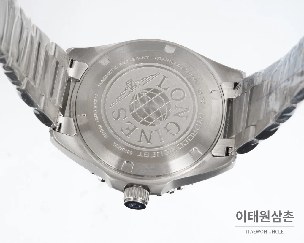 론진 하이드로콘퀘스트 스틸 에메랄드 그린 다이얼 오토매틱 42mm