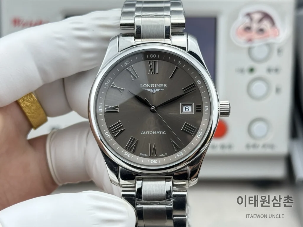론진 마스터컬렉션 실버로만다이얼 오토매틱 40mm 스틸 브레이슬릿