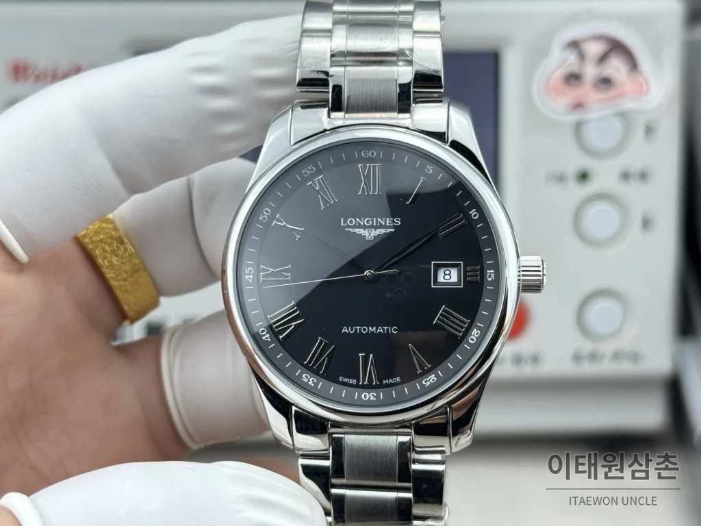 론진 마스터컬렉션 실버로만다이얼 오토매틱 40mm 스틸 브레이슬릿 (2)