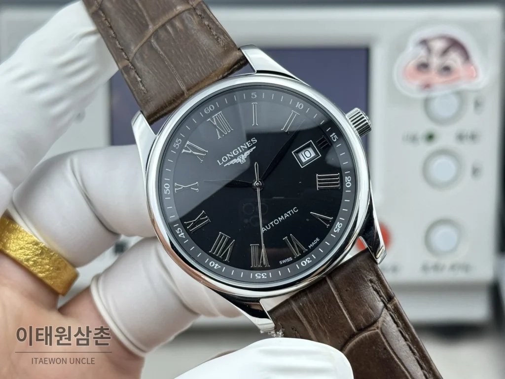 론진 마스터컬렉션 실버로만다이얼 오토매틱 40mm 스틸 브레이슬릿 (2)