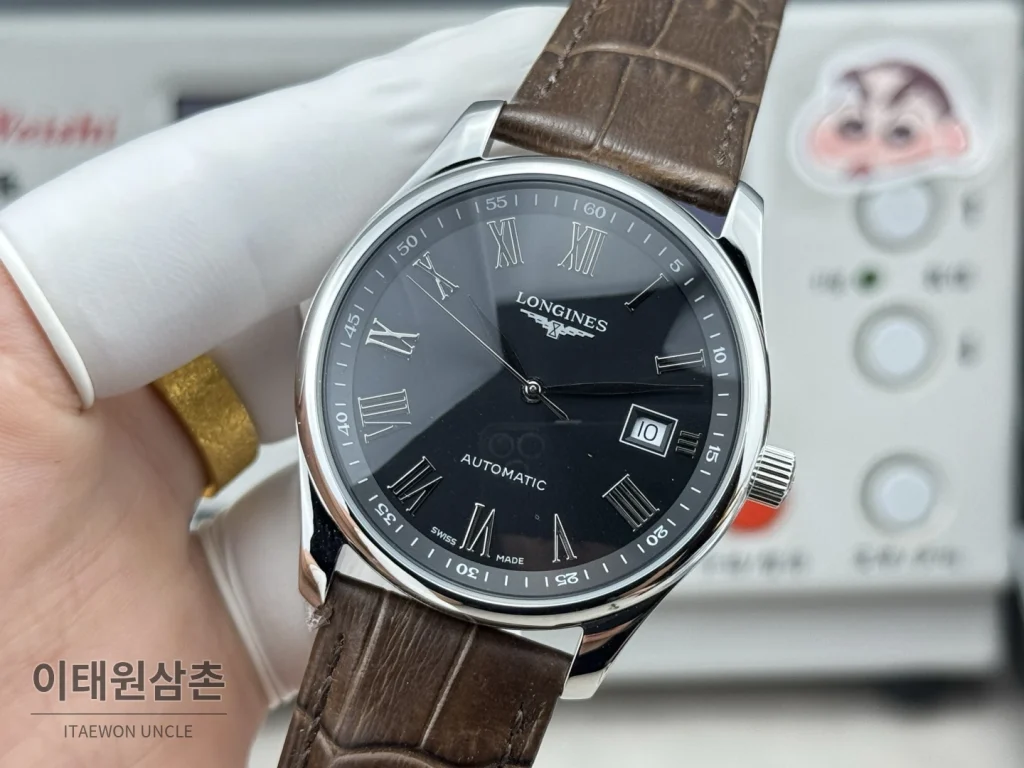 론진 마스터컬렉션 실버로만다이얼 오토매틱 40mm 스틸 브레이슬릿 (2)