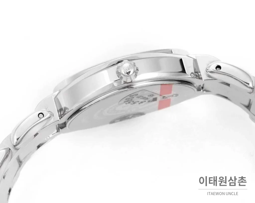 론진 프리마루나 스틸 화이트자개 로만인덱스 블루핸즈 쿼츠 30mm 핑크 다이얼