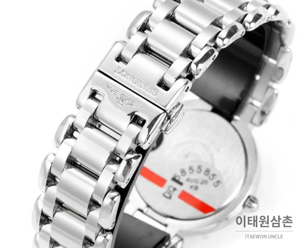 론진 프리마루나 스틸 화이트자개 로만인덱스 블루핸즈 쿼츠 30mm 아이스블루 다이얼