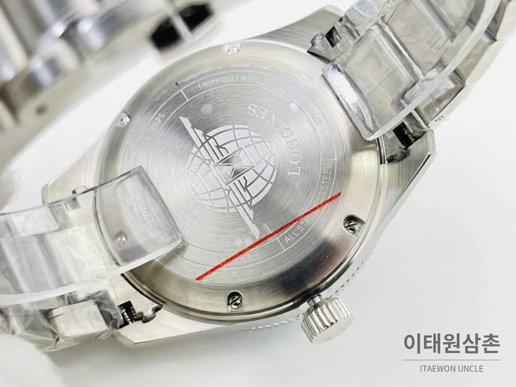 론진 스피릿 Zulu Time GMT 세라믹 베젤 블랙다이얼 오토매틱 42mm 스틸 브레이슬릿 (3)