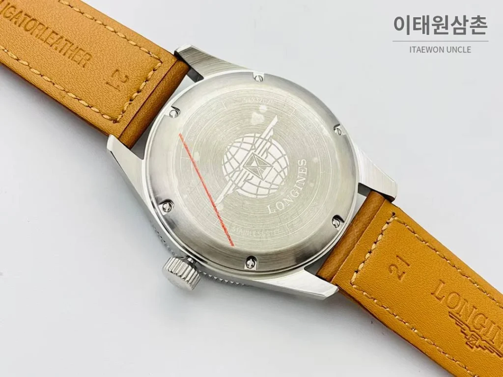 론진 스피릿 Zulu Time GMT 세라믹 베젤 블랙다이얼 오토매틱 42mm 브라운 가죽 스트랩