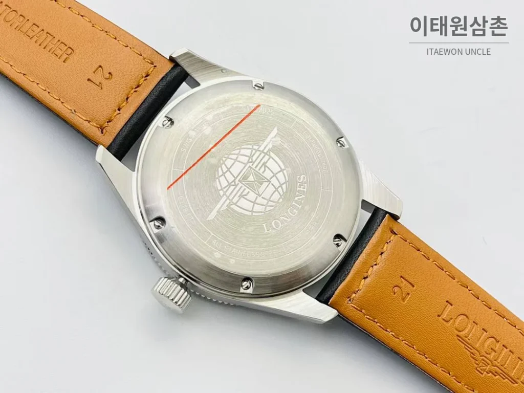 론진 스피릿 Zulu Time GMT 세라믹 베젤 블랙다이얼 오토매틱 42mm 블랙 가죽 스트랩