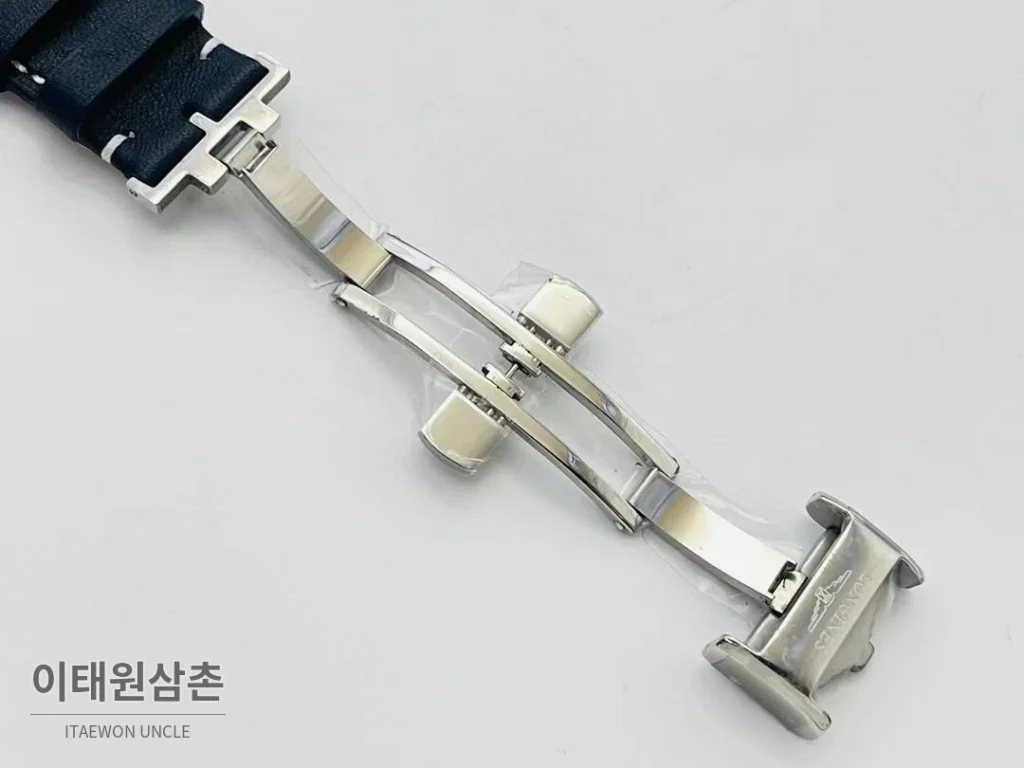 론진 스피릿 Zulu Time GMT 세라믹 베젤 블랙다이얼 오토매틱 42mm 네이비 가죽 스트랩