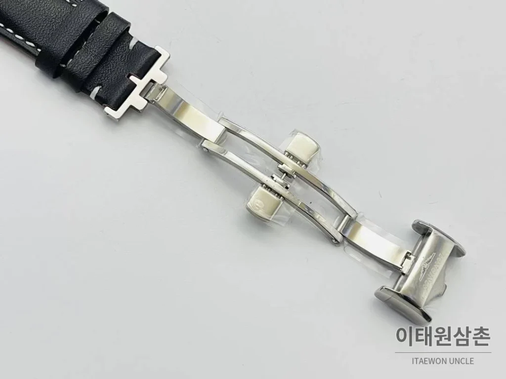 론진 스피릿 Zulu Time GMT 세라믹 베젤 블랙다이얼 오토매틱 42mm 블랙 가죽 스트랩