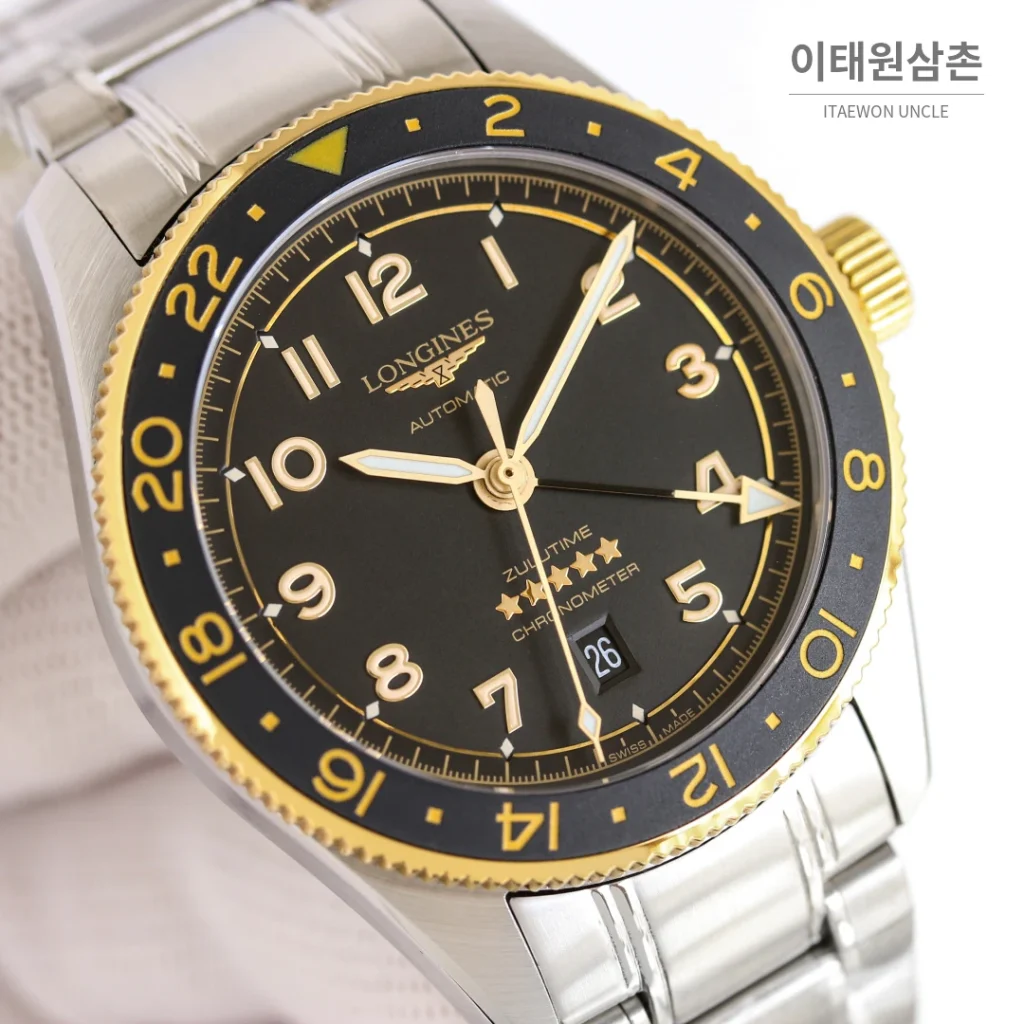 론진 스피릿 줄루타임 로즈골드 세라믹베젤 GMT 오토매틱 42mm