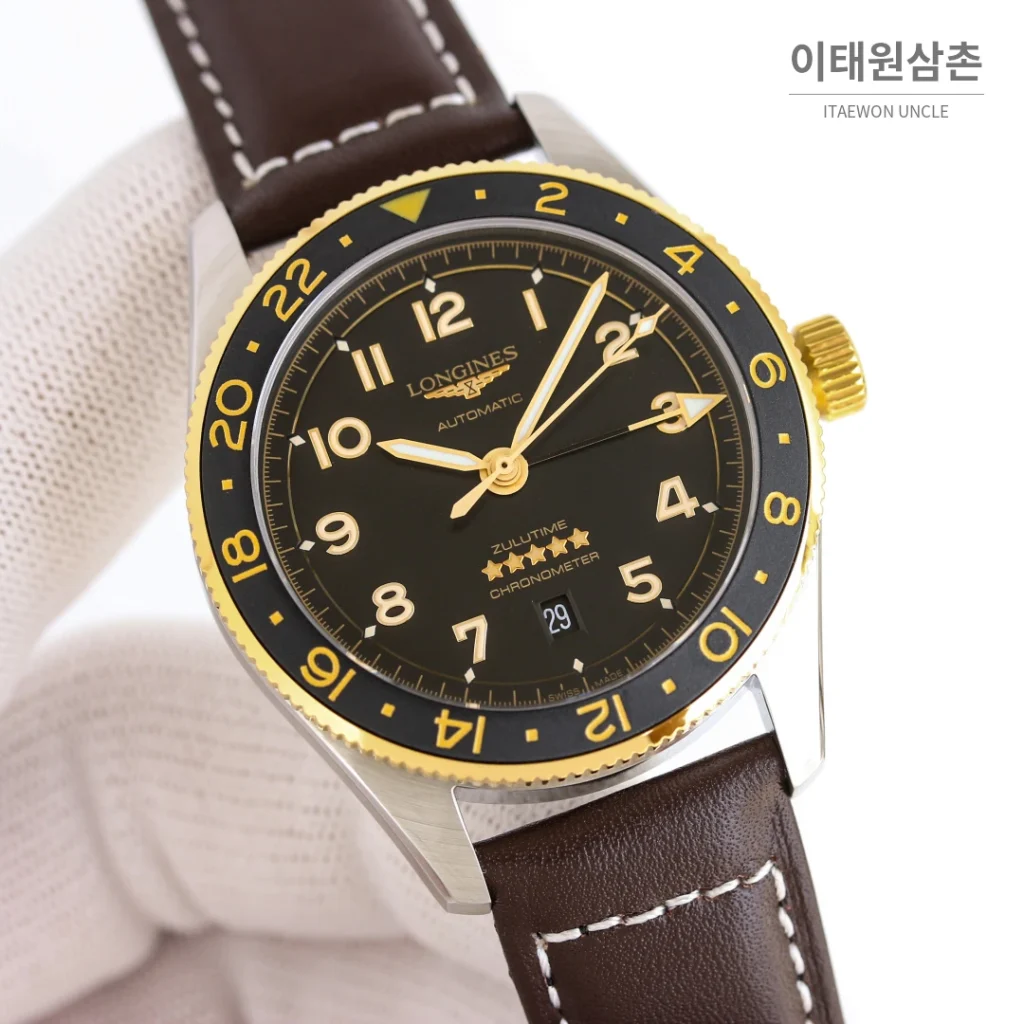 론진 스피릿 줄루타임 로즈골드 세라믹베젤 GMT 오토매틱 42mm