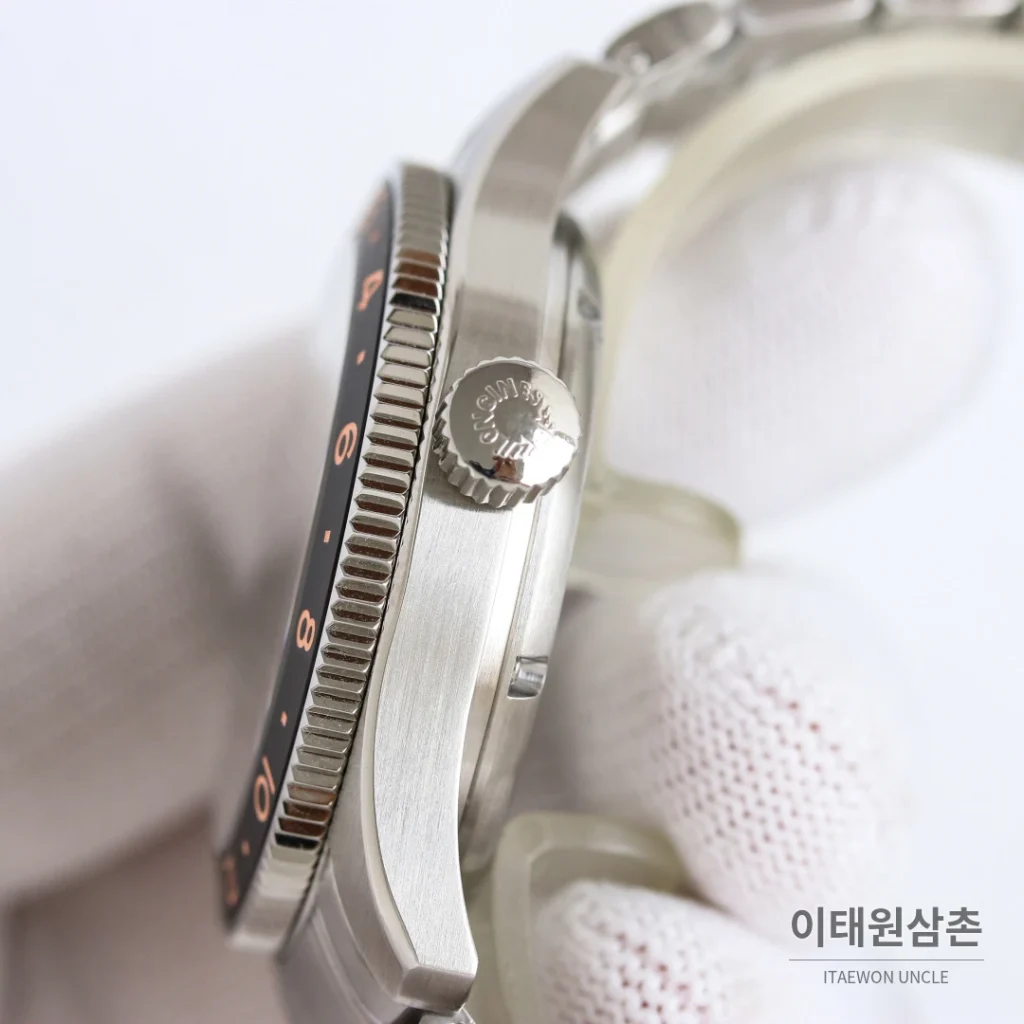 론진 스피릿 줄루타임 세라믹베젤 GMT 오토매틱 42mm 블랙 다이얼 브라운 가죽 스트랩 (2)
