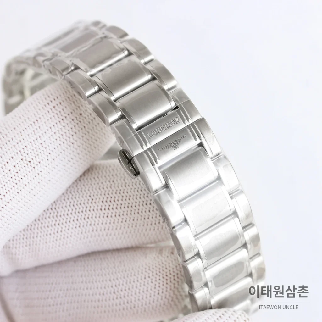 론진 스피릿 줄루타임 세라믹베젤 GMT 오토매틱 42mm 블랙 다이얼 브라운 가죽 스트랩