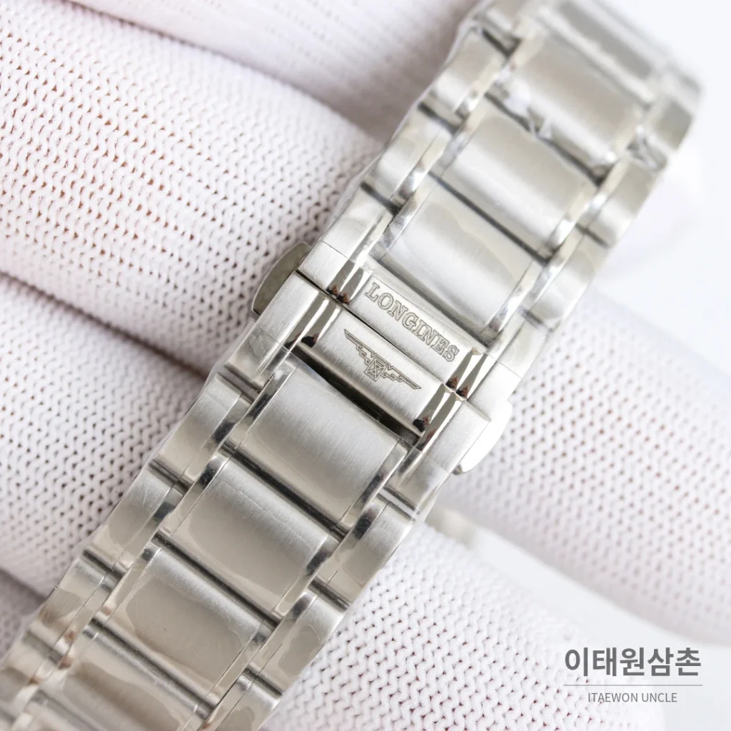 론진 스피릿 줄루타임 세라믹베젤 GMT 오토매틱 42mm 블랙 다이얼 브라운 가죽 스트랩 (3)