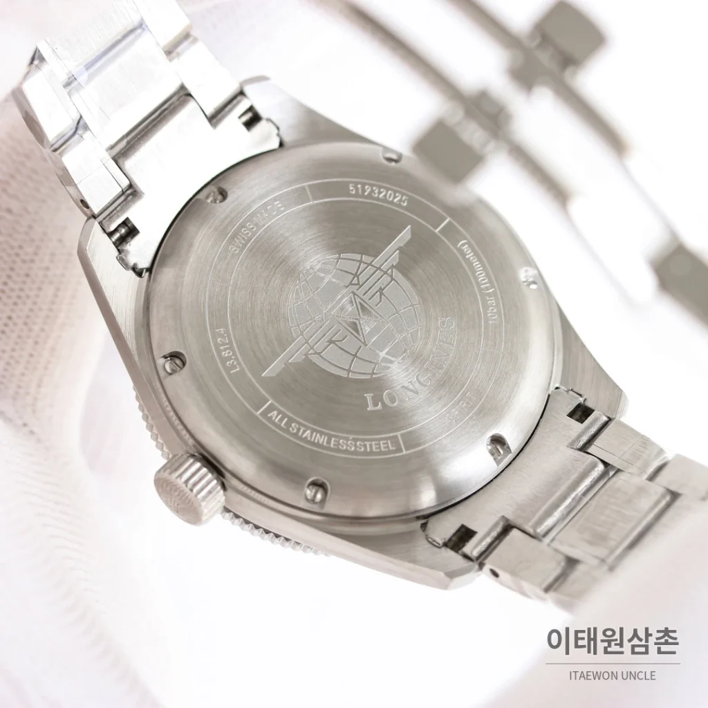 론진 스피릿 줄루타임 실버베젤 네이비다이얼 GMT 오토매틱 42mm