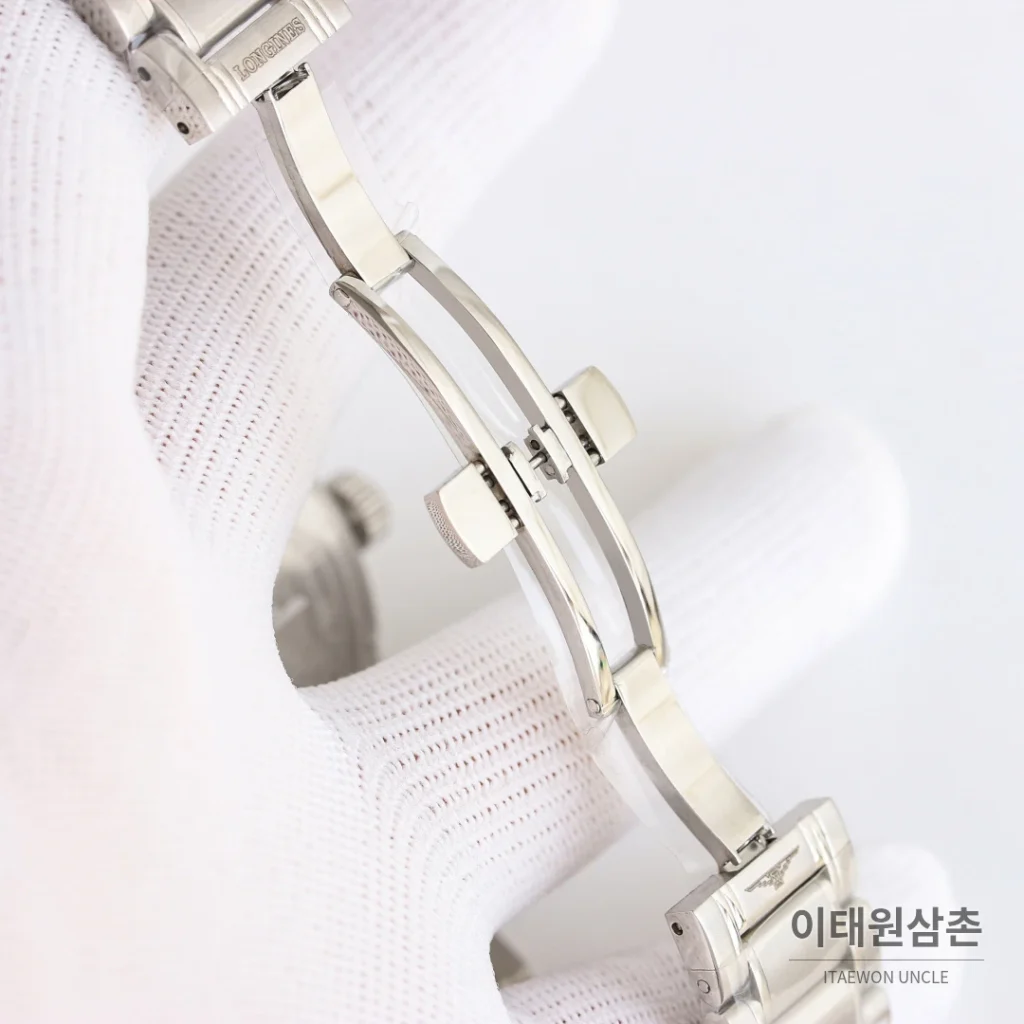 론진 스피릿 줄루타임 실버베젤 네이비다이얼 GMT 오토매틱 42mm