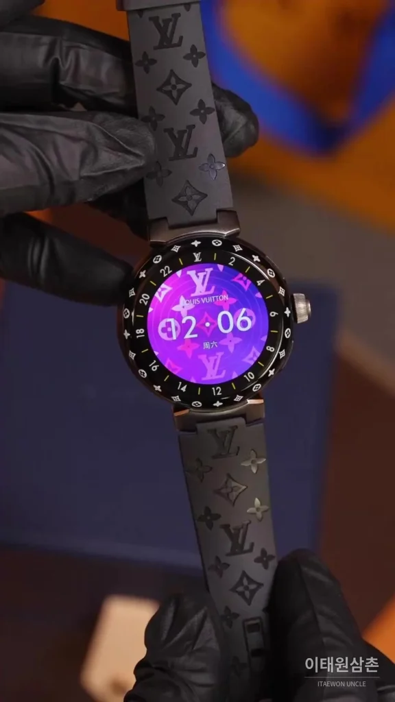 루이비통 탕부르 호라이즌 스마트워치 AMOLED 터치스크린 44mm