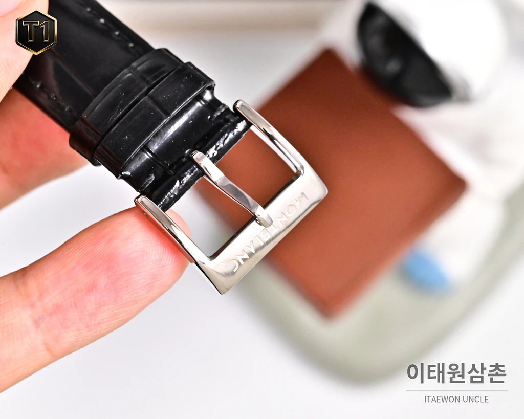 몽블랑 스타 레거시 터콰이즈 선레이 아라비아 인덱스 데이트 오토매틱 42mm