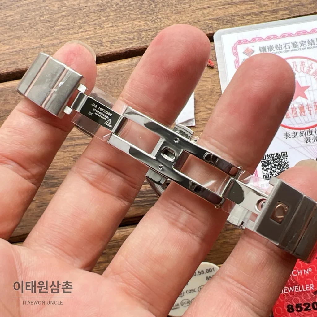 오메가 컨스텔레이션 4세대 8520 다이아몬드 오토매틱 시계 27mm 자개 다이얼
