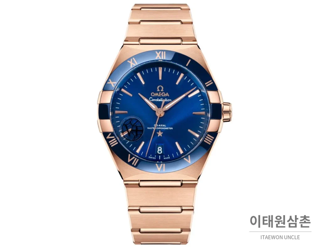 오메가 컨스텔레이션 5세대 메테오라이트 다이얼 세라믹베젤 오토매틱 41mm 131.30.41.21.99.001 로즈골드 브레이슬릿 (2)
